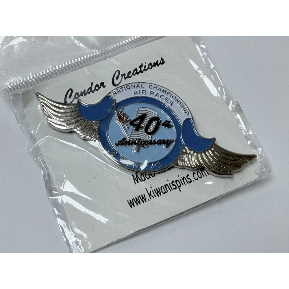 2003 National Championship RENO AIR RACES Wings Enamel Lapel Pin Nevada 40th